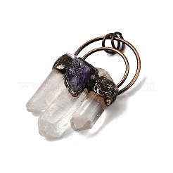 Подвески из натурального кварцевого кристалла и аметиста&nbsp;G-A270-02R