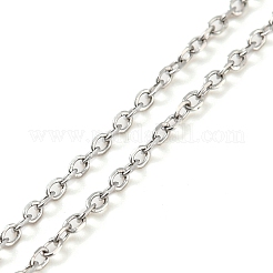 Не тускнеющая нержавеющая сталь 304 добавить бусину регулируемые кабельные цепи браслеты для женщин BJEW-M307-01C-P