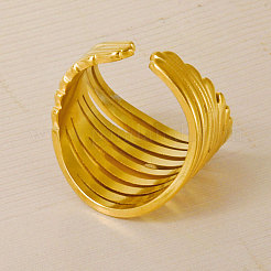 Геометрические многослойные регулируемые кольца-манжеты из нержавеющей стали 304 для женщин&nbsp;PC6730-2