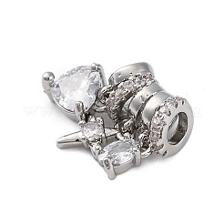 Латунные микро проложить кубического циркония подвески KK-P289-03P