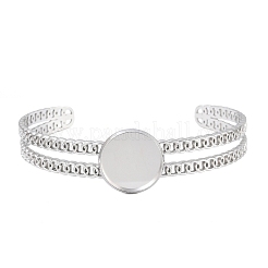Bases para brazaletes de acero inoxidable 304 sin acabado y con bandeja redonda plana.&nbsp;SA-CBA82C8-05A-P