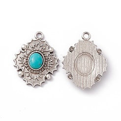 Pendentifs de turquoise synthétique&nbsp;PALLOY-D013-07AS