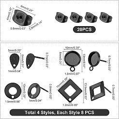 32 шт. 4 шт. фурнитура для сережек-гвоздиков из нержавеющей стали 304 для подвесок-подвесок STAS-UN0028-02