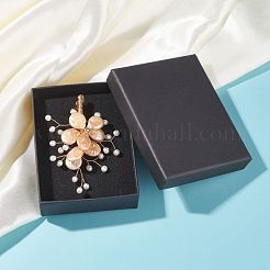 Spilla di perle keshi naturali con corpetto da sposa&nbsp;JEWB-BR00061-02