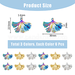 18 шт. 3-цветное ионное покрытие (IP) из нержавеющей стали 304 подвески&nbsp;STAS-DC0014-41