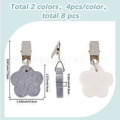 大理石のテーブルクロスウェイト2色8個  テーブルクロスペンダント  合金クリップ付き  花  73mm  4個/カラー&nbsp;AJEW-GF0011-84A