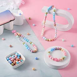 140 шт. 14 цвета пищевые экологически чистые силиконовые бусины SIL-TA0001-26