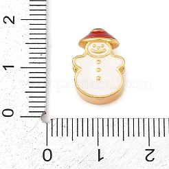 Рождественские латунные эмалевые европейские бусины&nbsp;LS-KK-F922-03D-G