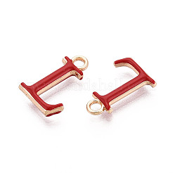 Crémaillère placage pendentifs en émail d'alliage&nbsp;ENAM-T024-53L-G