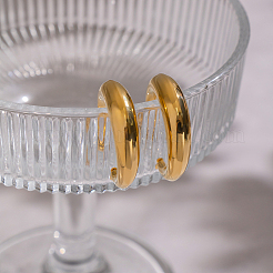 Овальные серьги-кольца из нержавеющей стали 304&nbsp;KF5273