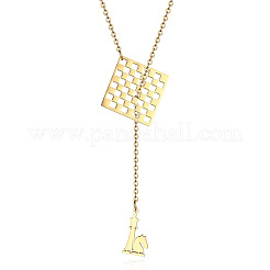 Шахматная подвеска лариат из нержавеющей стали 304 FS-WG3DA04-02