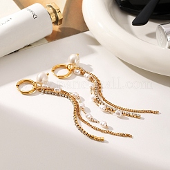 Pendientes de aro de acero inoxidable 304 con circonitas cúbicas transparentes engastadas&nbsp;WG6C0B9-01