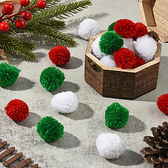 24 шт. 3-цветный шерстяной мягкий помпон DIY-SC0031-30B