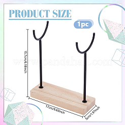 Подставки для палочек из сплава кристаллов с деревянным основанием&nbsp;BDIS-WH0014-07C-EB