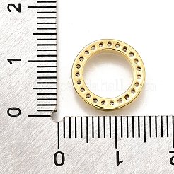 Соединительные кольца из латуни с микропаве&nbsp;KK-K401-17G