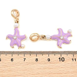 Legierung Emaille europäische baumeln Charms&nbsp;AL-CBAC2D3-01G-02