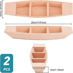 Ornements d'affichage de bateau en bois&nbsp;DJEW-WH0015-38