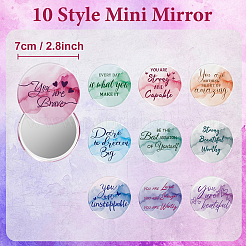 10 шт. 10 стиля полиэстеровых холщовых косметичек ABAG-TN0001-01