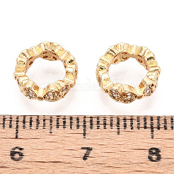 Латунь микропаве прозрачный кубический цирконий европейский бисер KK-N275-03G