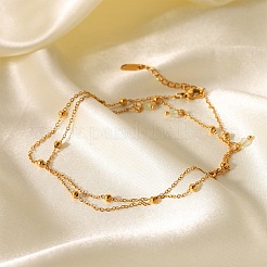 Двухслойные браслеты-цепочки из нержавеющей стали 304 во французском стиле IW3608