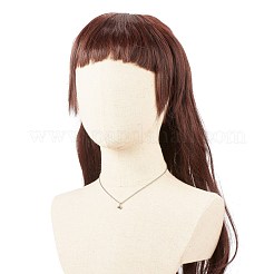 変色しない304ステンレススチール製ラウンドボールペンダントネックレス、ローロチェーン付き、男性用、女性用  ステンレス鋼色  16.02インチ（40.7cm）&nbsp;NJEW-JN03845-02