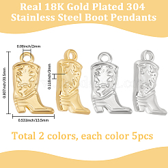 10 шт. подвески из нержавеющей стали 304 двух цветов&nbsp;STAS-BBC0007-03