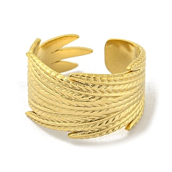 Открытое манжетное кольцо из нержавеющей стали 304&nbsp;RJEW-C067-12G