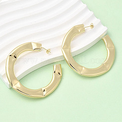 C-образные латунные серьги-гвоздики&nbsp;EJEW-K309-19G