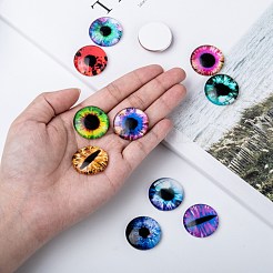 Полукруглый драконий глаз / куполообразные стеклянные кабошоны GGLA-A002-25mm-AB