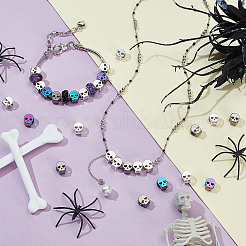 40 шт. 4 цвета тибетский стиль сплав европейские бусины FIND-GA0007-19