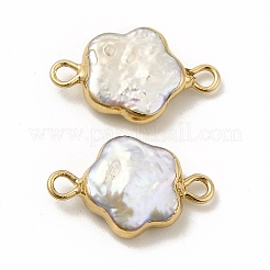 Шармы-соединители с натуральным жемчугом кеши в стиле барокко&nbsp;PEAR-P004-22B-KCG01