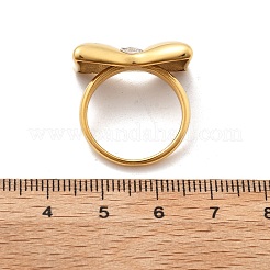 Кольца для пальцев из нержавеющей стали 304 со стеклом RJEW-Q012-22G