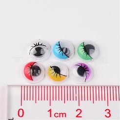Wiggle plastique yeux écarquillés cabochons artisanat scrapbooking bricolage accessoires de jouets&nbsp;KY-X0004-8mm