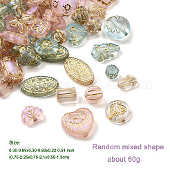 60 г 3 цвета прозрачные акриловые бусины&nbsp;MACR-FP0001-15