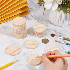 30 шт. деревянные подставки под чашки AJEW-CN0002-10