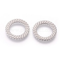 変色しにくい304ステンレススチール製リンクリング  リング  ステンレス鋼色  18x1.3mm  内径：12mm&nbsp;STAS-F187-52P