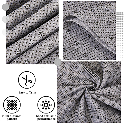 Tessuti antiscivolo in poliestere non tessuto con motivo a fiori di pruno&nbsp;DIY-WH0304-945C