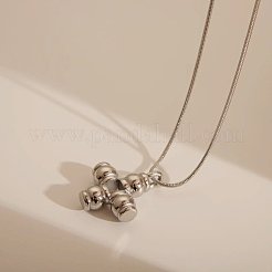 Colliers pendentifs creux en acier inoxydable 304 à caractère religieux&nbsp;WGE4485-01