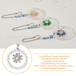 3 шт. стеклянные подвесные украшения HJEW-FH00050