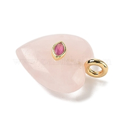 Природного розового кварца подвески G-P585-03G-09