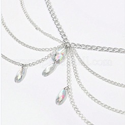 Готический стиль сплав и прозрачное стекло каплевидные кисточки многослойные цепочки на талию живот для женщин FS-WGFFABC-01