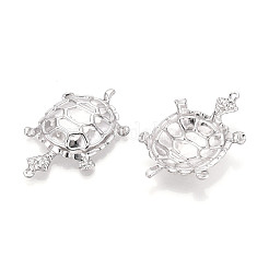 304ステンレススチール製タートルペンダント  ステンレス鋼色  47x29x6mm  穴：1.6mm&nbsp;STAS-T069-19P