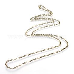 Fabrication de collier de chaînes de rolo de fer&nbsp;MAK-R015-60cm-AB