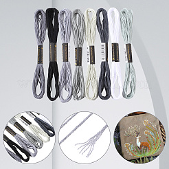 8 моток 8 цвета 6-слойная полиэфирная мулине для вышивания&nbsp;OCOR-CY0002-09D