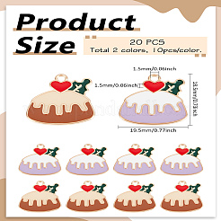 20шт 2 цвета сплава эмалевые подвески&nbsp;ENAM-LP0001-68