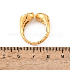 Нержавеющая сталь 304 со стеклянной манжетой и открытыми кольцами&nbsp;RJEW-Z125-03G-02