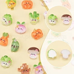 100 шт. 10 стиля мультяшных прозрачных смоляных кабошонов CRES-FS0001-20