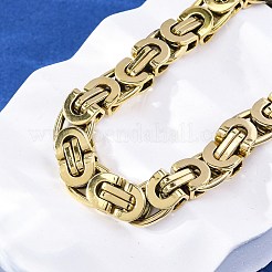 Браслеты-цепочки византийского типа из нержавеющей стали 304 для женщин и мужчин&nbsp;BJEW-R018-22G-01