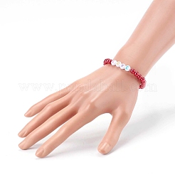 Bracelets ronds en perles extensibles en acrylique imitation perle pour enfants&nbsp;BJEW-JB05943