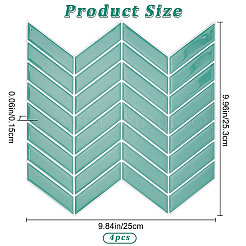 3D Haustier selbstklebende wasserdichte Wandaufkleber mit Pfeilmuster&nbsp;DIY-WH0308-145